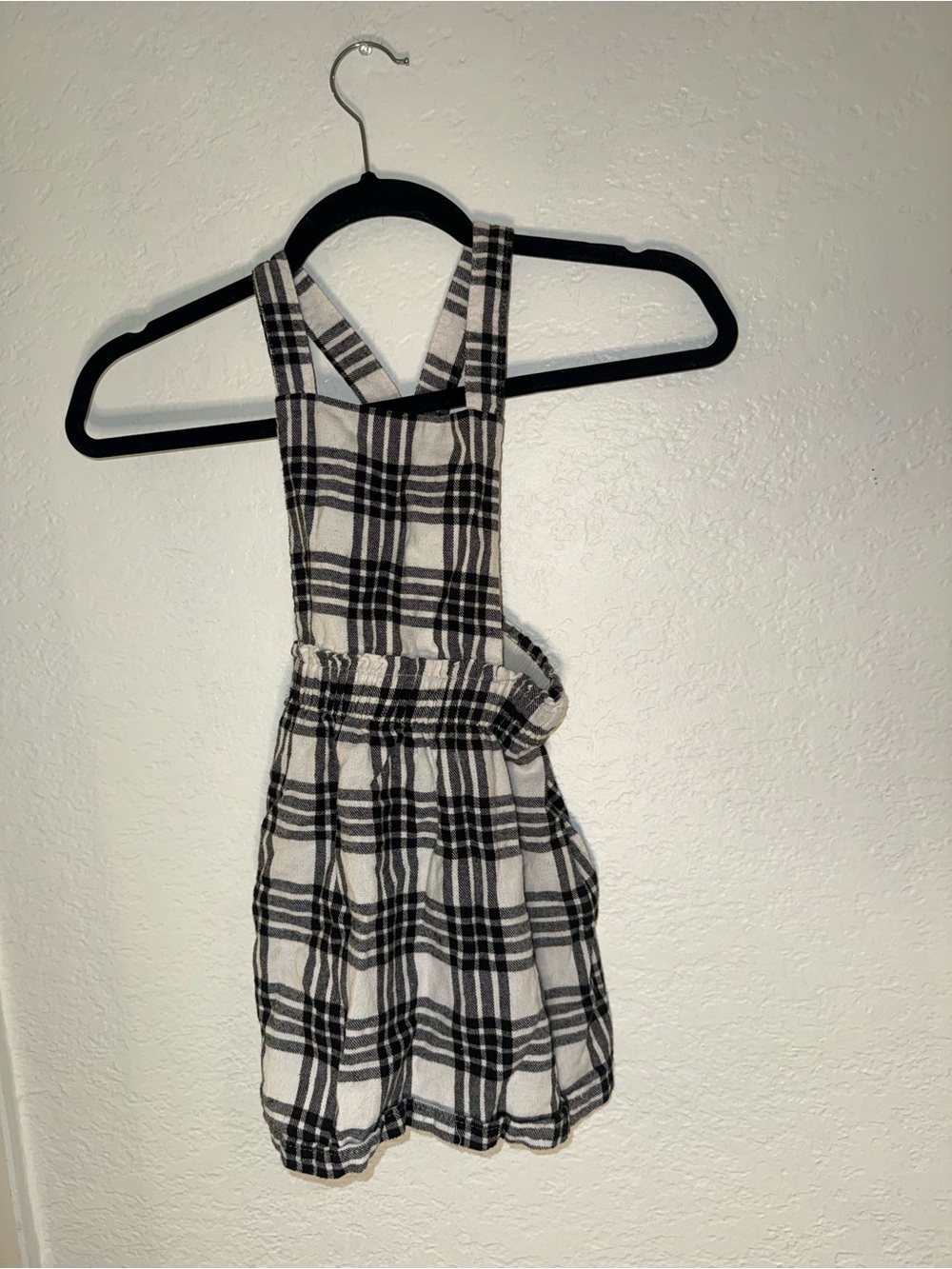 Cat & Jack Black and White Plaid Pinafore Dress for Girls